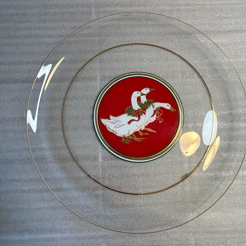 Culver Christmas Goose Platter 14.5"